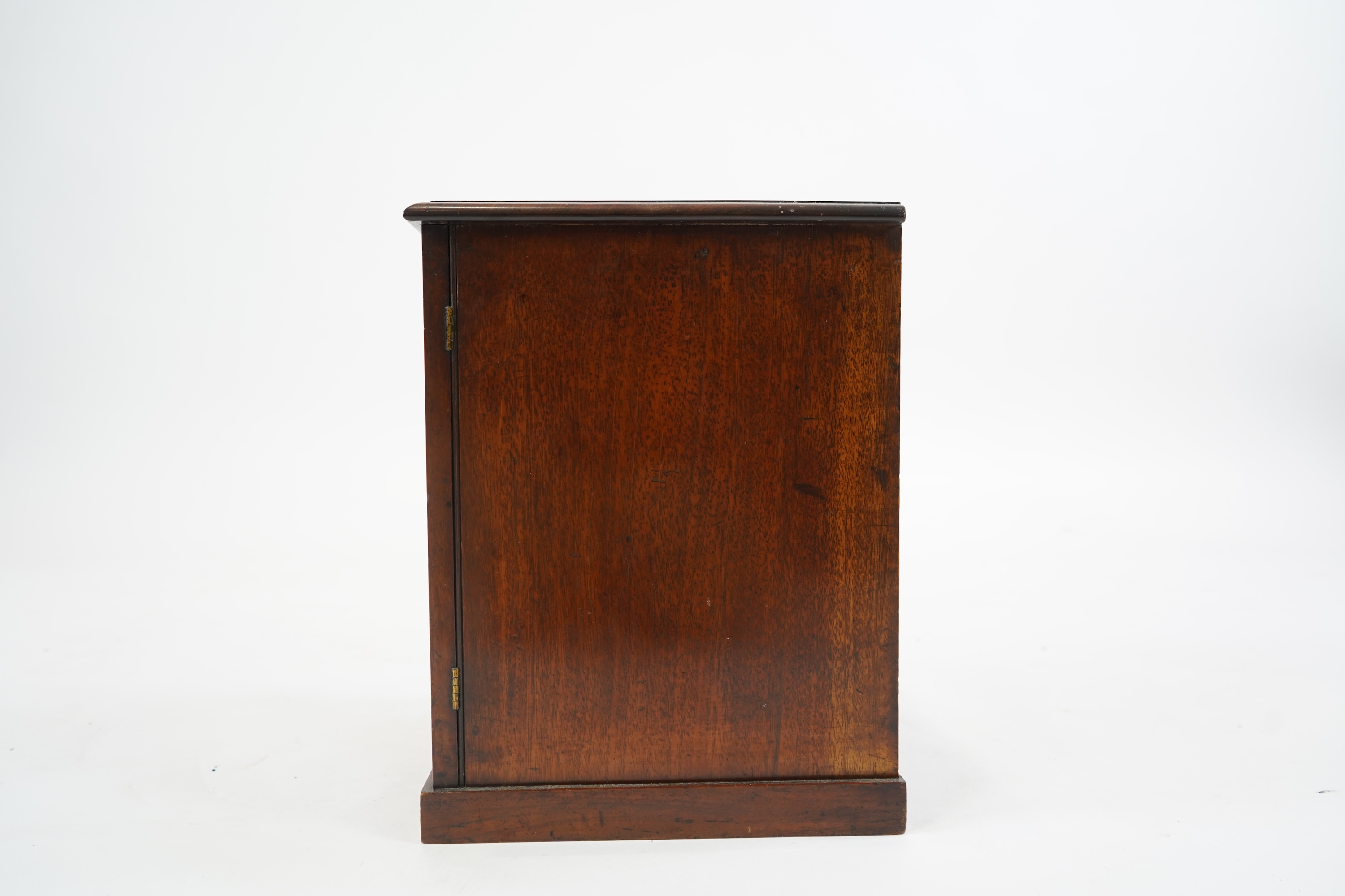 A George IV mahogany table top collectors cabinet